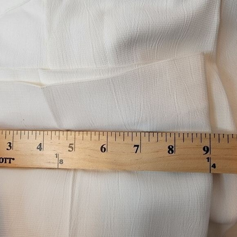 DEREK LAM 10 CROSBY White Trousers Wide Leg Pleated Women's 2 High Waist Preppy - Picture 10 of 15